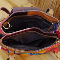 Stitching Color One-Shoulder Diagonal Bag