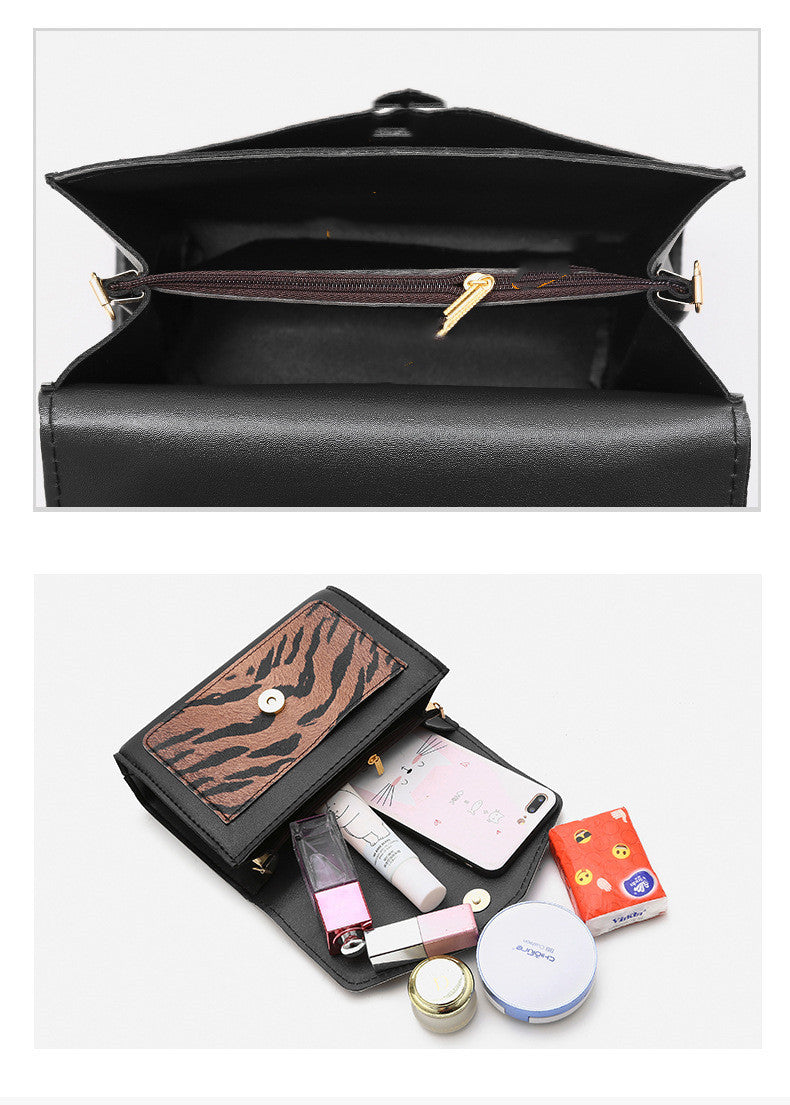 Korean Version Of The Trendy Women's Bags Fashion Hit Color Zebra Crossbody Bag