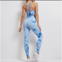 Tie-Dye Yoga Wear Women'S Sports Fitness Suit