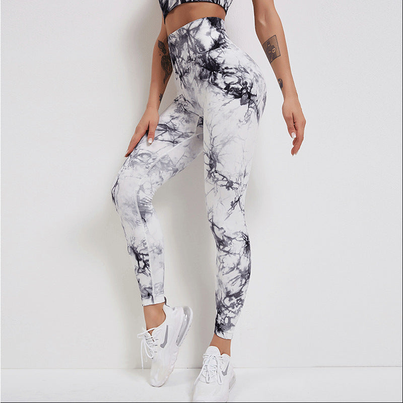 Tie-Dye Yoga Wear Women'S Sports Fitness Suit