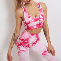 Tie-Dye Yoga Wear Women'S Sports Fitness Suit