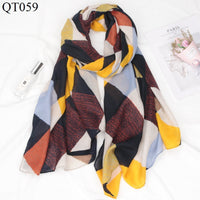 New Korean Style Cotton And Linen Scarf Women Fashion Trend Plaid Scarf Shawl Dual-Use