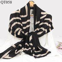 New Korean Style Cotton And Linen Scarf Women Fashion Trend Plaid Scarf Shawl Dual-Use