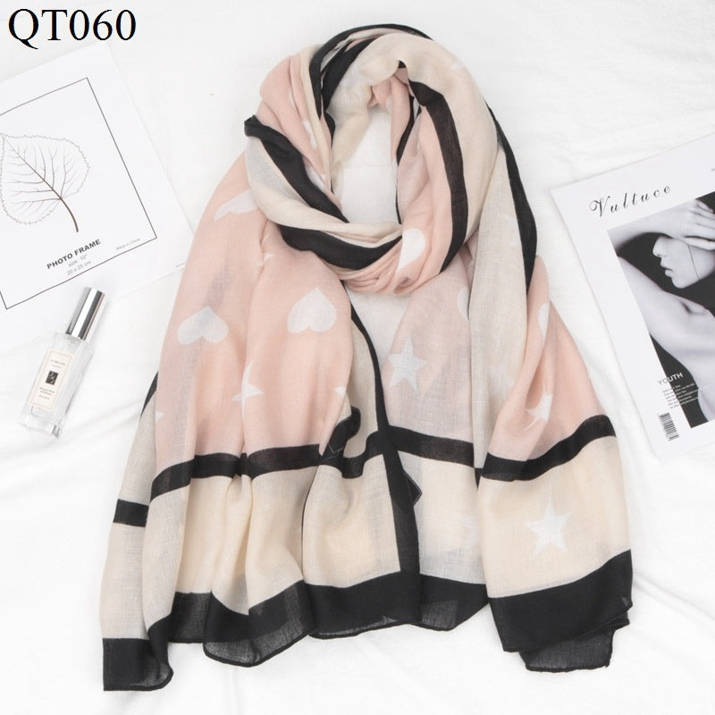 New Korean Style Cotton And Linen Scarf Women Fashion Trend Plaid Scarf Shawl Dual-Use