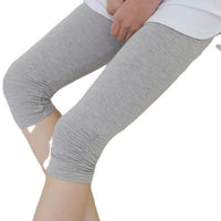 Cropped Pleated Cotton Plus Size Leggings