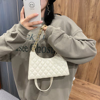 Women'S Fashion Solid Color Portable Small Fragrant Rhombus Chain Bag