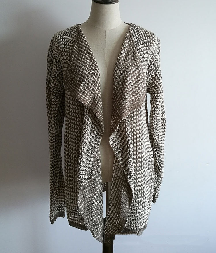 European And American Style Irregular Knitted Cardigan