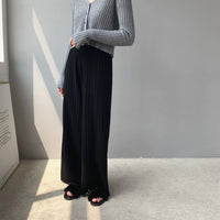 Korean Style Vertical Striped Thin Wide-leg Pants Women's Suit Pants