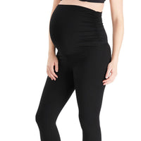 Colored Cotton Waist Folds Maternity Leggings