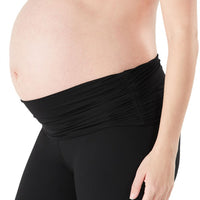 Colored Cotton Waist Folds Maternity Leggings