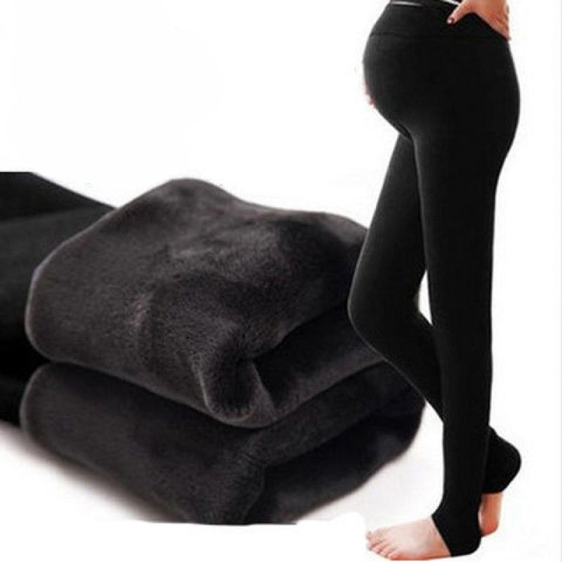 Winter Velvet Maternity Leggings Pants For Pregnant Women Warm Maternity Clothes Thickening Pregnancy Trousers Clothing