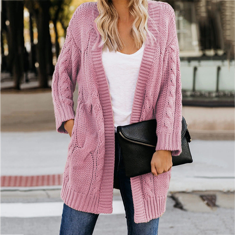 Cardigan Sweater Female New Qiu Dong Big yards Loose Coat Tw