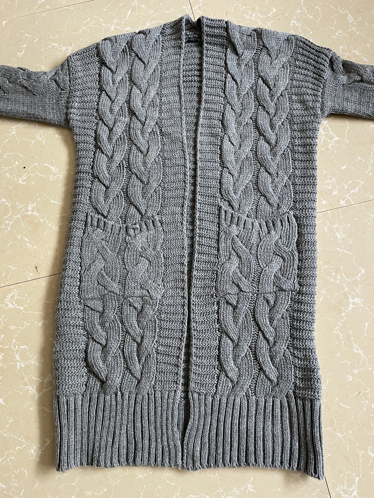 Idle Style Mid-length Cardigan Sweater