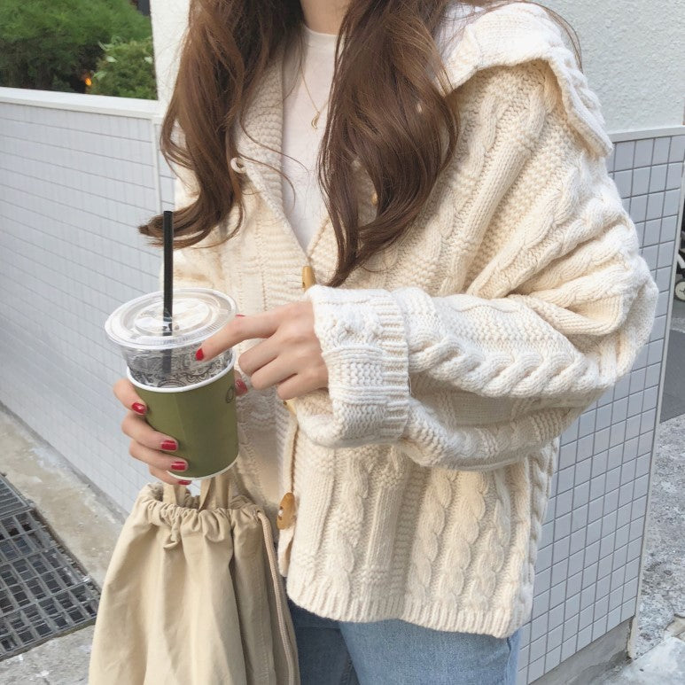 Japanese Loose Lazy Hooded Cardigan Coat