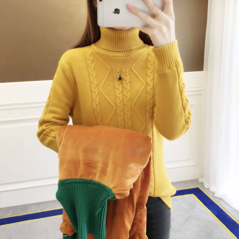 Thick Turtleneck Sweater Female FallWinter Slim