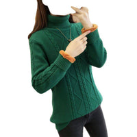 Thick Turtleneck Sweater Female FallWinter Slim