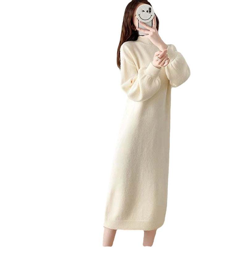 Knitted Dress Sweater Polyester Women's Temperament