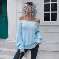 Off-shoulder Off-shoulder Sweater Women's Loose Long Sleeve