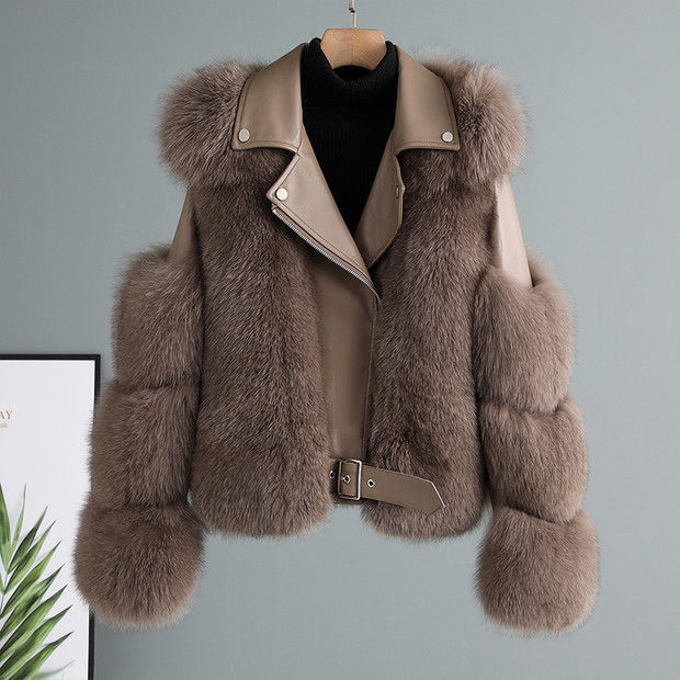 Women's Clothing Imitation Fur Women's Motorcycle Clothing Coat Autumn And Winter Young Coat