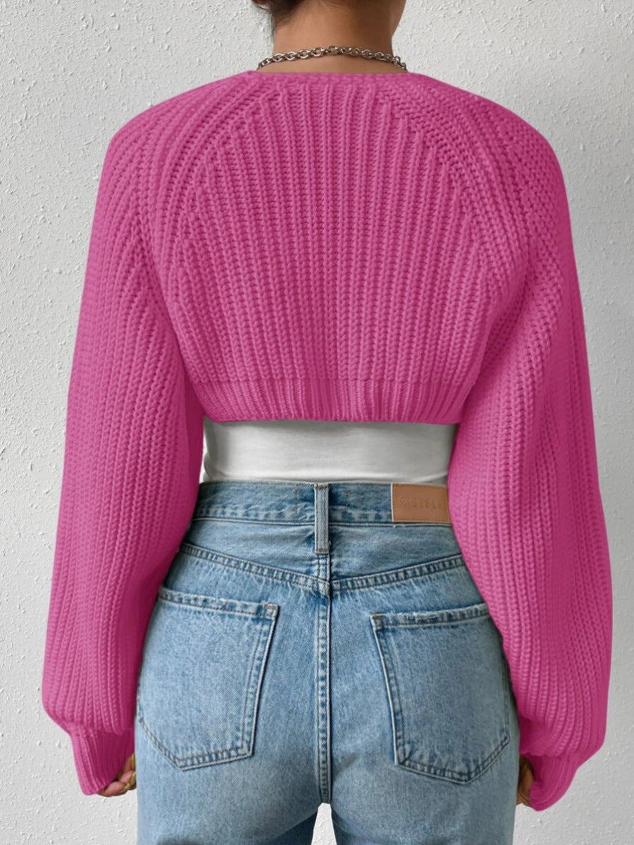 Outer Wear Solid Color Sweater Simple All-matching