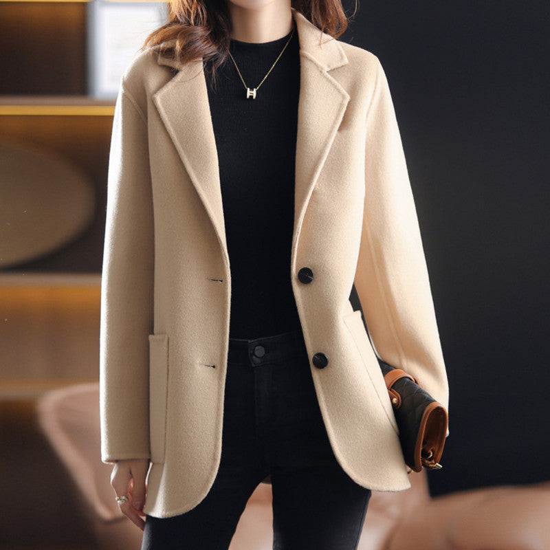 Women's Korean-style Casual Thickening Woolen Coat