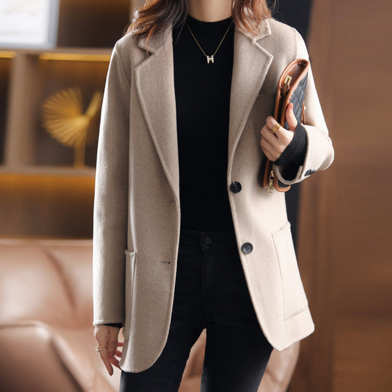 Women's Korean-style Casual Thickening Woolen Coat