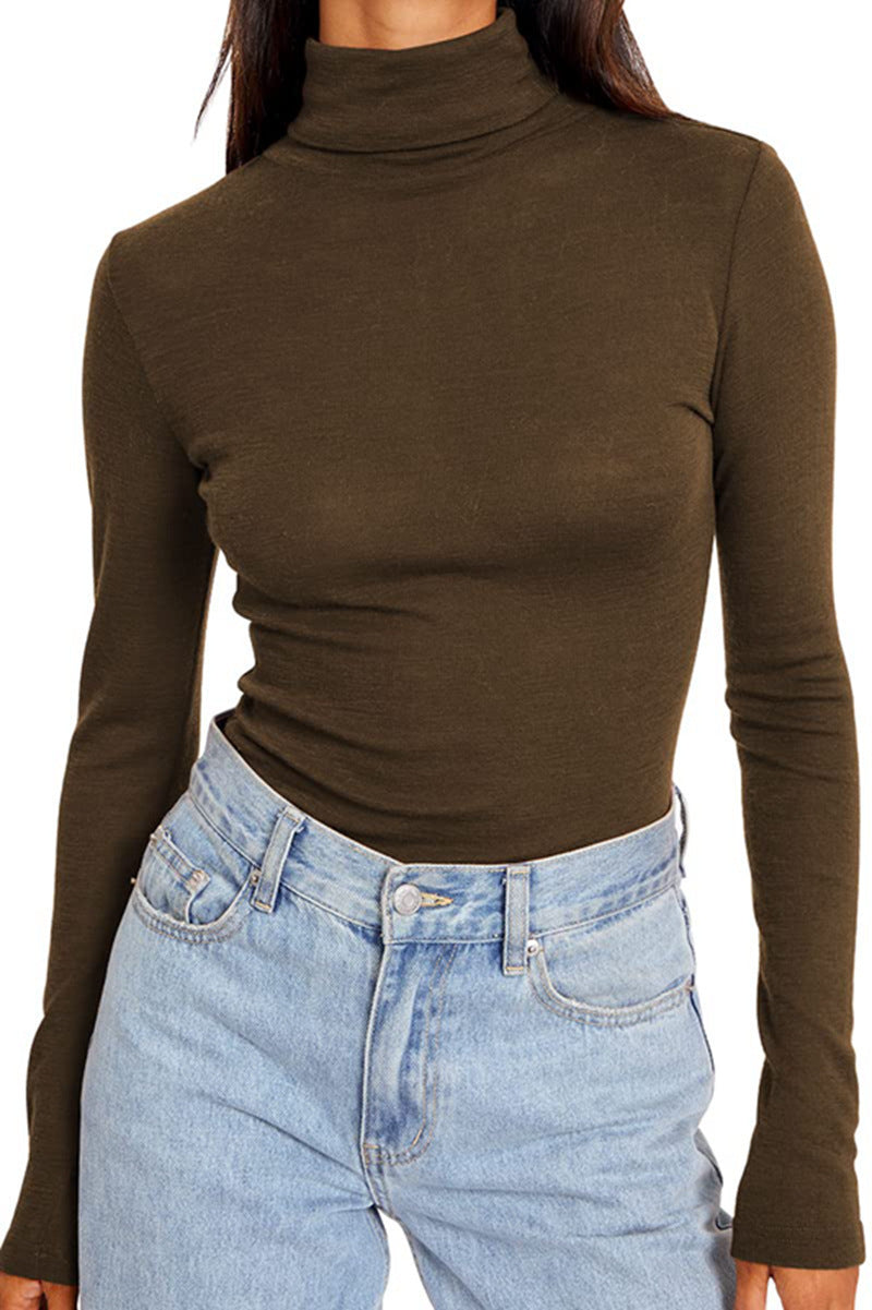 Women's High Necked Long Sleeved Shirt