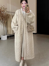 Elegant Idle Style Twist Mink Coat