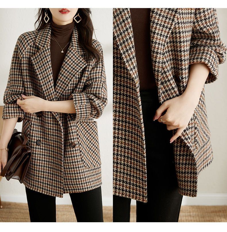 Suit Collar Woolen Coat Women's Loose Woolen Coat