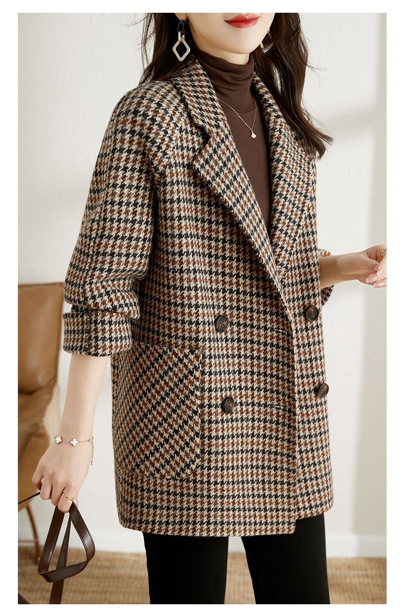 Suit Collar Woolen Coat Women's Loose Woolen Coat