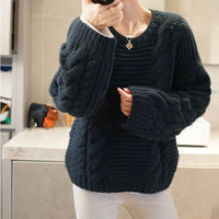 Loose And Lazy Style Knitwear Temperament Wild