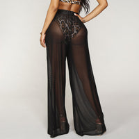 Sheer Mesh Nightclub Wide Leg Pants