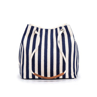 Crossbody Portable Striped Simple Canvas Bag