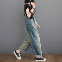 Casual Large Size Denim Overalls Korean Version Of The New