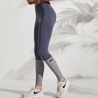 High Waist Contrast Color Yoga Pants Women's Tight Stretch Fitness Pants