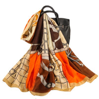 Fashion Mid-length Stitching Warm Shawl Scarf