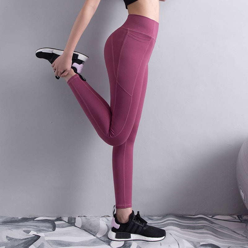 Fitness pants with pockets