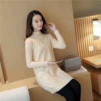 Knitted Sweater Pullover Bottoming Sweater Twist Korean Style Women's Clothing