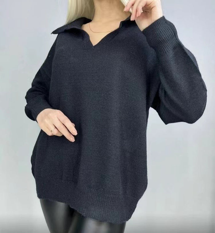 Women's Sweater With Pullover Knitted Top