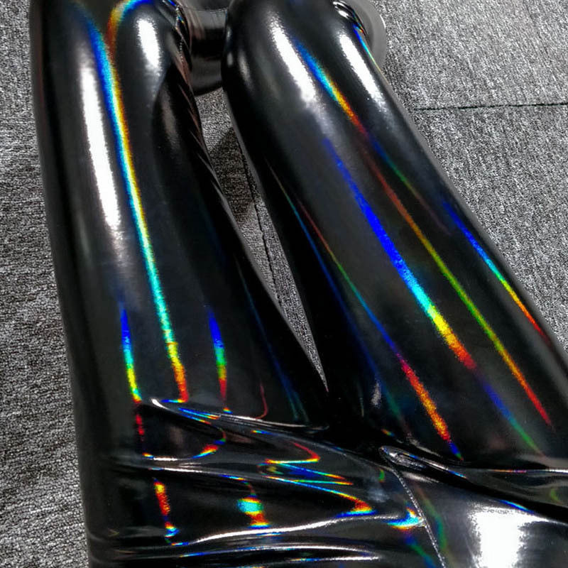 Thin Tight Stretch Patent Leather PU Laser Mirror Leather Pants