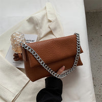 Chain Bag Female Texture One Shoulder Soft-faced Envelope