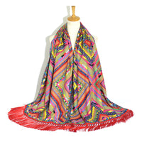 Printed Tassel Long Scarf Travel Ethnic Style Shawl