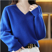 Autumn Fashion Loose Knitted Long Sleeves Fashion Loose Sweater