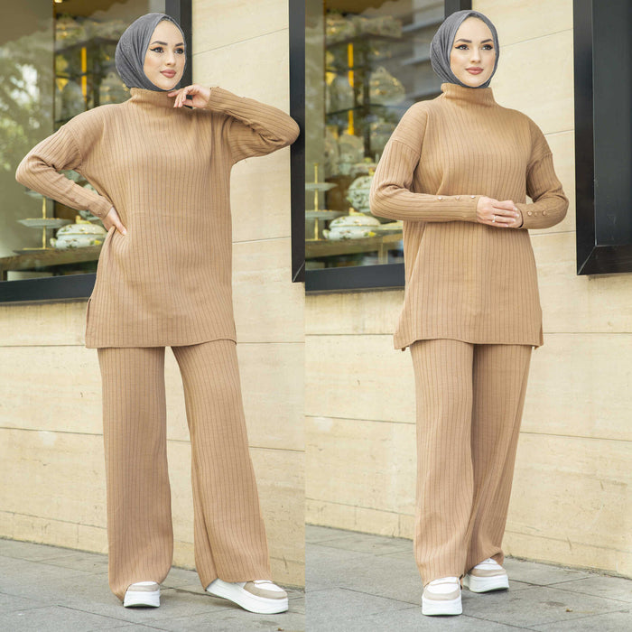 Women's Wide-leg Pants Knitting Suit