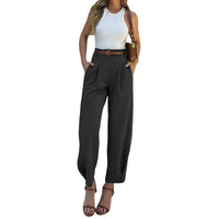 Women's Fashion Solid Color Loose Suit Pants