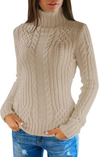 Women's High-neck Fashion Slim-fit Sweater Top