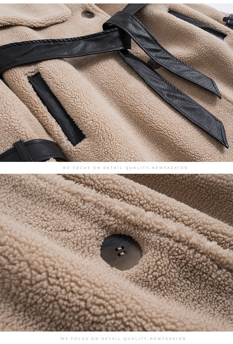 One Piece Cotton Coat Mid-length Lamb Wool