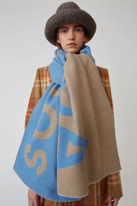 Autumn And Winter Style Nordic Designer AC Home Wool Logo Logo Woven Scarf