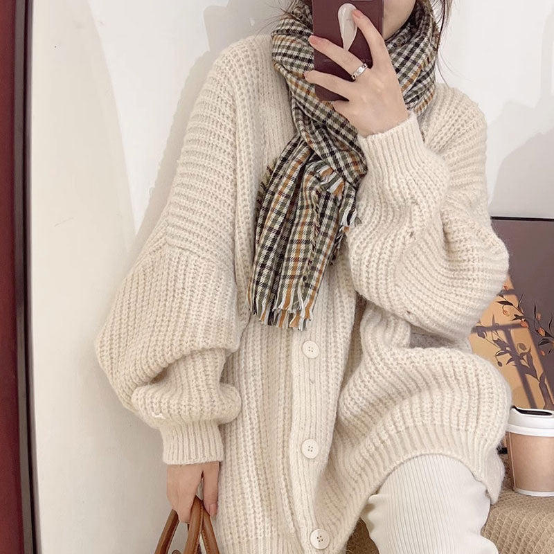 Thick Needle Thickening Cardigan Sweater Baggy Coat