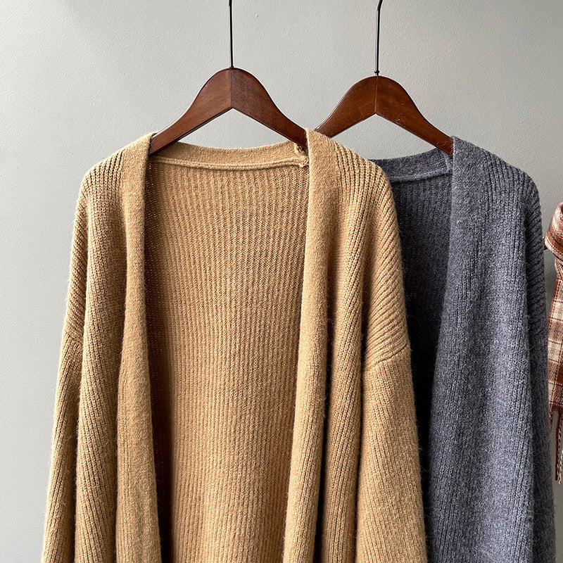 Korean Style Loose Mid-length Lazy Outer Sweater